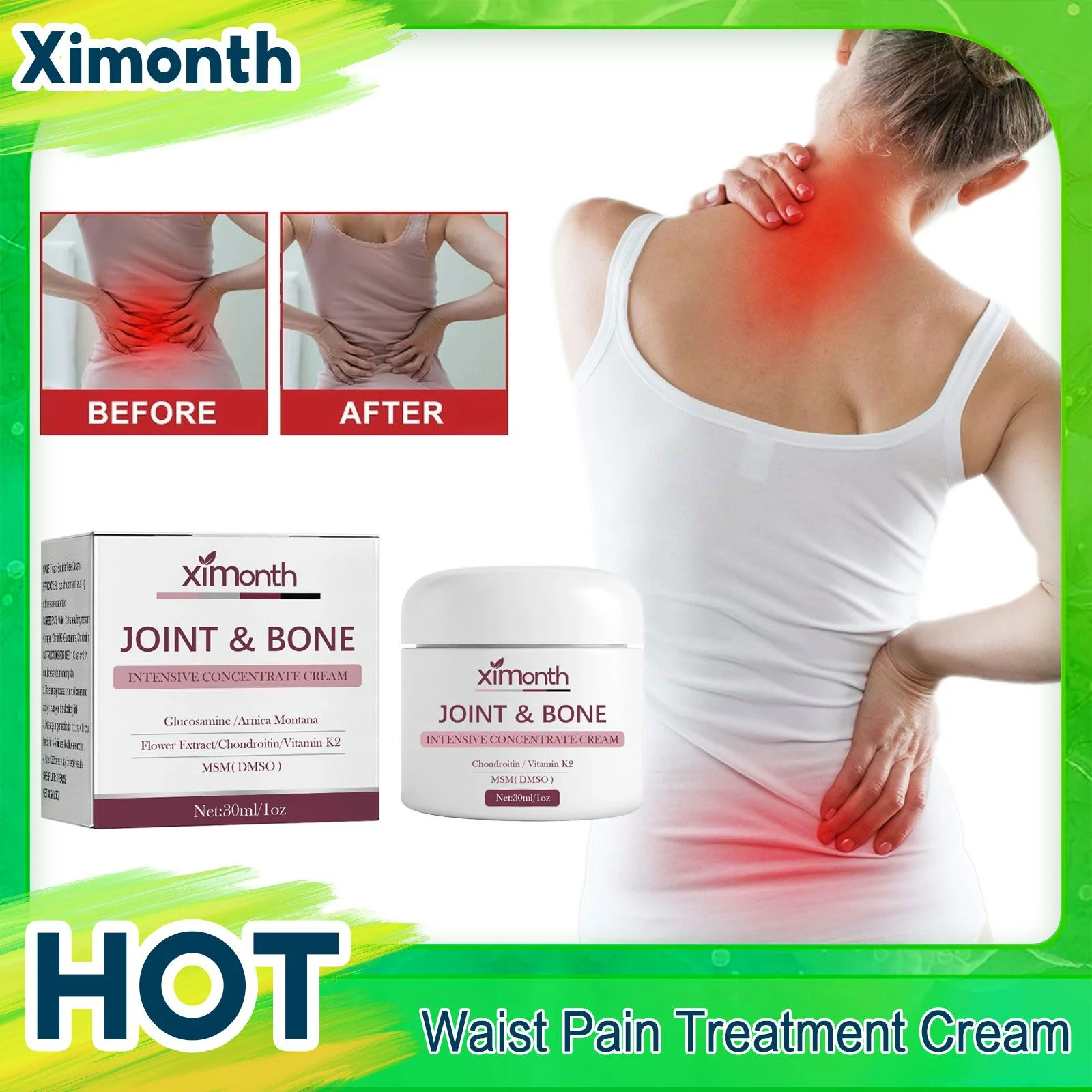 Horse Chestnut Relief Cream Relieve Lumbar Disc Herniation Massage Muscle Shoulder Soothing Ache Knee Joint Treatment Ointment
Horse Chestnut Relief Cream Relieve Lumbar Disc Herniation Massage Muscle Shoulder Soothing Ache Knee Joint Treatment Ointment