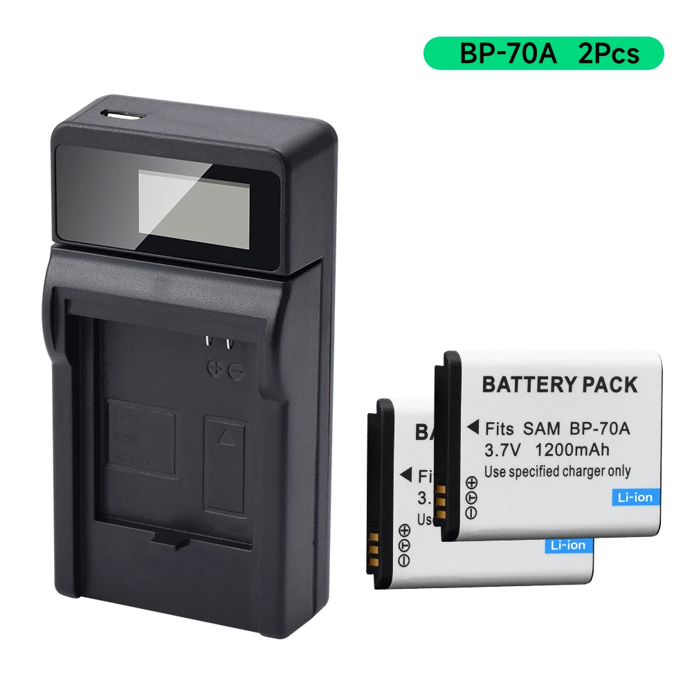 PALO 2pc BP-70A BP 70A BP70A camera Batteries + LCD battery charger for Samsung SL50 SL600 ST95 ST100 ST6500 TL205 WB30F WB35F
PALO 2pc BP-70A BP 70A BP70A camera Batteries + LCD battery charger for Samsung SL50 SL600 ST95 ST100 ST6500 TL205 WB30F WB35F
