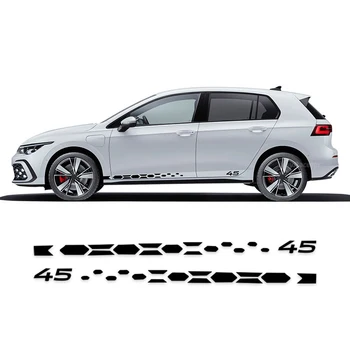 GTI Clubsport 45 스타일 도어 사이드 장식 줄무늬 스티커 레이싱 데칼 랩 폭스 바겐 골프 8 MK8 R 라인 부동산 GTD GTE