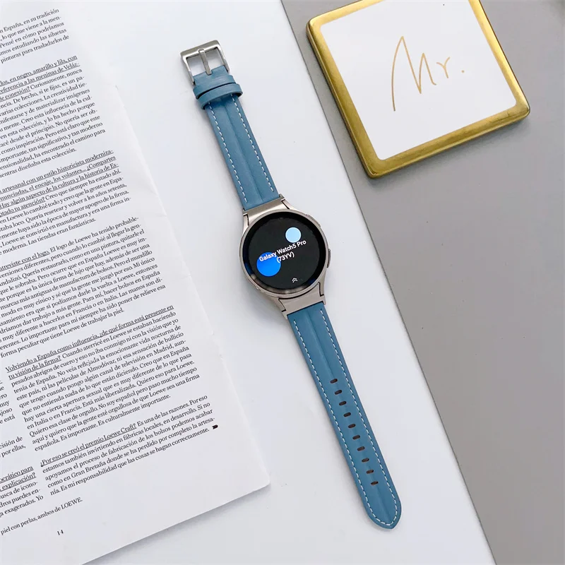 Grooved Leather Strap for Samsung Galaxy Watch 4 5 5Pro Fashion Wristband for Samsung Watch 40mm/42mm/44mm/46mm
Grooved Leather Strap for Samsung Galaxy Watch 4 5 5Pro Fashion Wristband for Samsung Watch 40mm/42mm/44mm/46mm