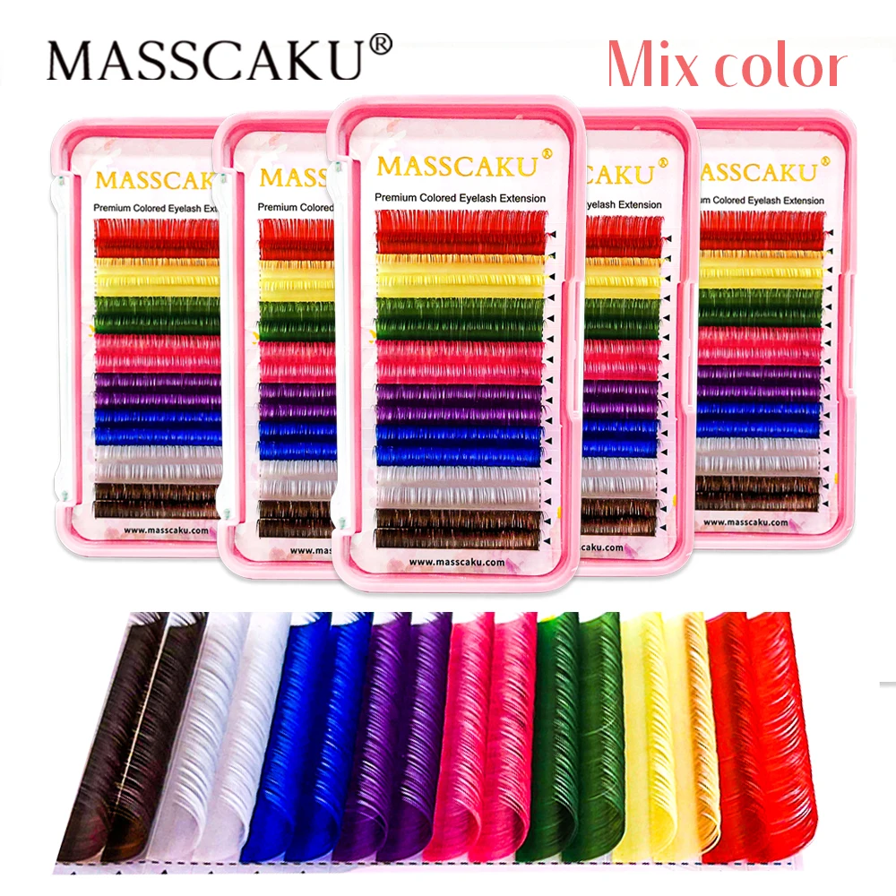 MASSCAKU C D Curl Macaron Colour Eyelash Extensions Classic Volume Colorful Individual Lashes Custom Packaging Eyelashes
MASSCAKU C D Curl Macaron Colour Eyelash Extensions Classic Volume Colorful Individual Lashes Custom Packaging Eyelashes