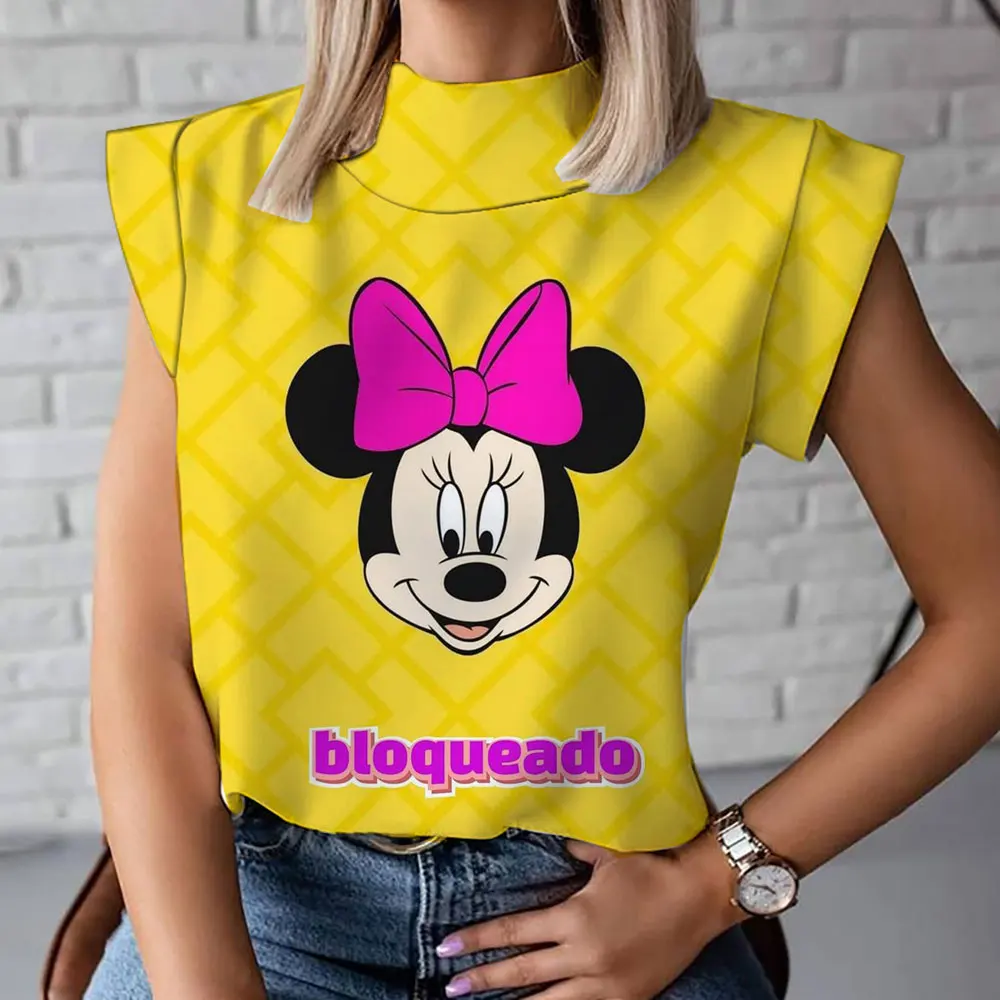 2023 Mickey Minnie sleeveless T-shirt female summer new student cartoon print T-shirt cut sleeve top Disney loose all-match vest
2023 Mickey Minnie sleeveless T-shirt female summer new student cartoon print T-shirt cut sleeve top Disney loose all-match vest