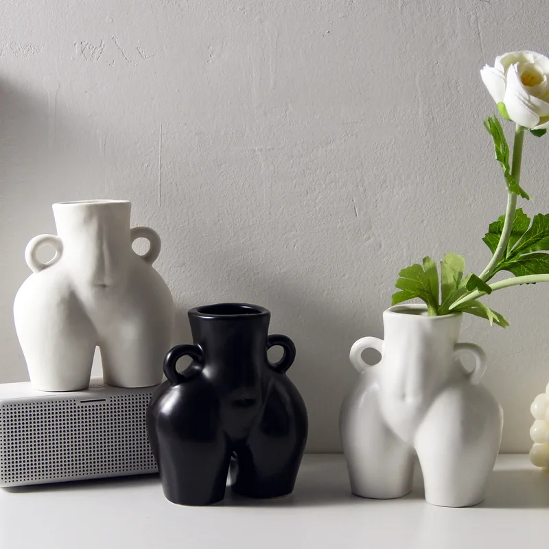 Nordic Human Buttocks Ceramic Vase Artistic Style Creative Ceramic Butt Vase Decoration Bookcase Cabinet Sculpture Crafts
Nordic Human Buttocks Ceramic Vase Artistic Style Creative Ceramic Butt Vase Decoration Bookcase Cabinet Sculpture Crafts