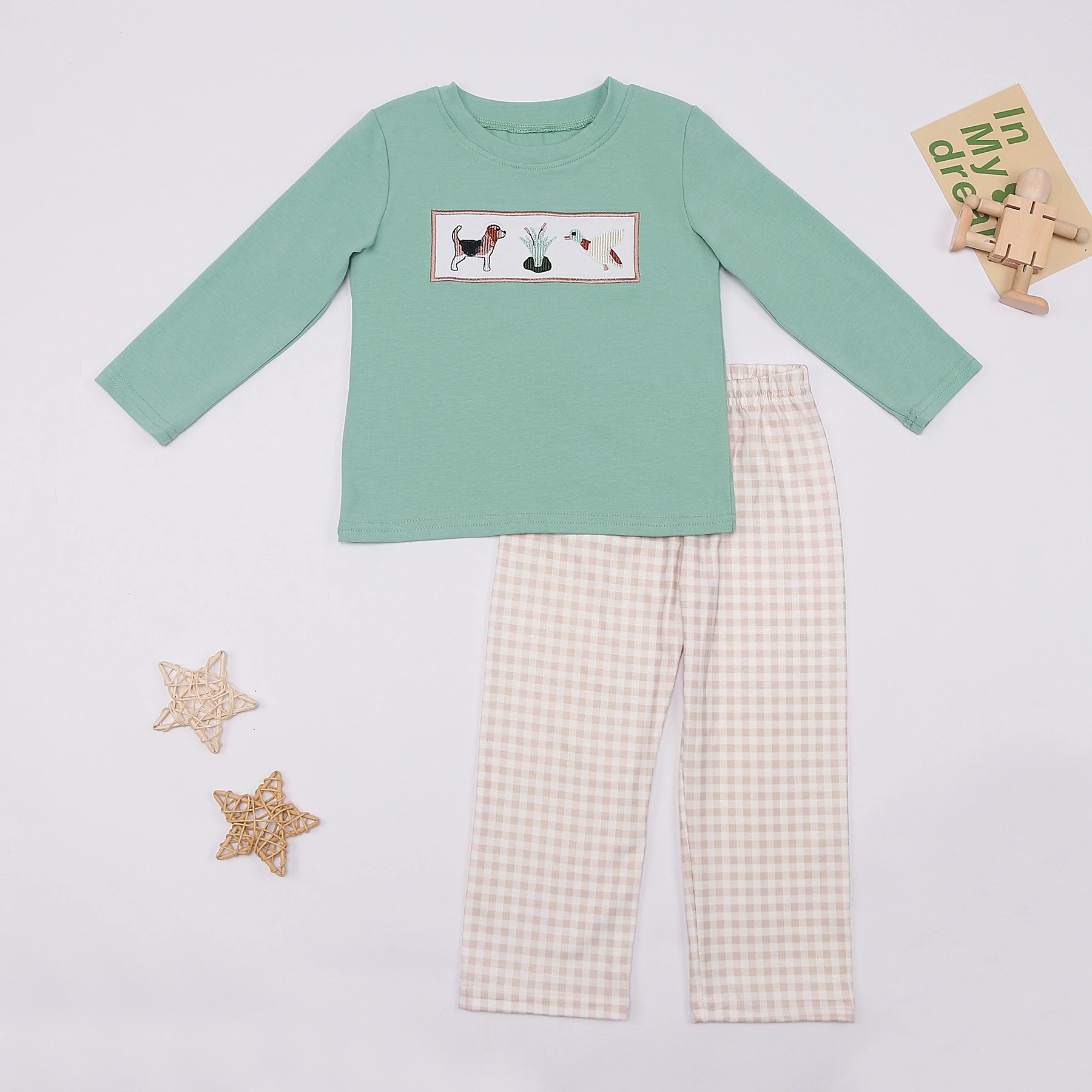 New Fall Style Baby Boy Clothing Spring Children Boutique Outfit With Fine Eembroidery Cotton Kid Long Sleeve Pants Set
New Fall Style Baby Boy Clothing Spring Children Boutique Outfit With Fine Eembroidery Cotton Kid Long Sleeve Pants Set