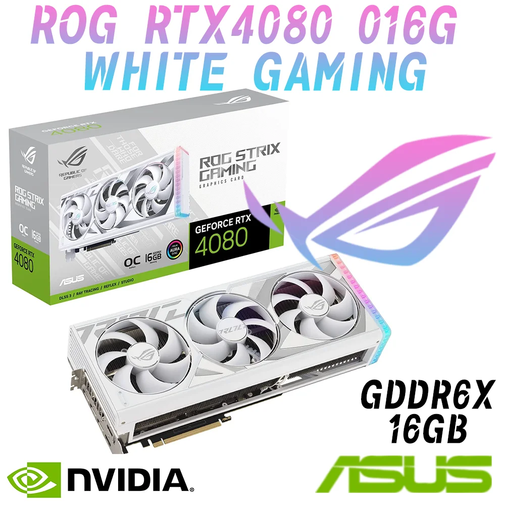 ASUS NEW ROG STRIX RTX 4080 O16G WHITE GAMING Graphics Card GDDR6X 16GB Video Cards GPU NVIDIA RTX4080 PCIE4.0 OC Mode 2655 MHz
ASUS NEW ROG STRIX RTX 4080 O16G WHITE GAMING Graphics Card GDDR6X 16GB Video Cards GPU NVIDIA RTX4080 PCIE4.0 OC Mode 2655 MHz