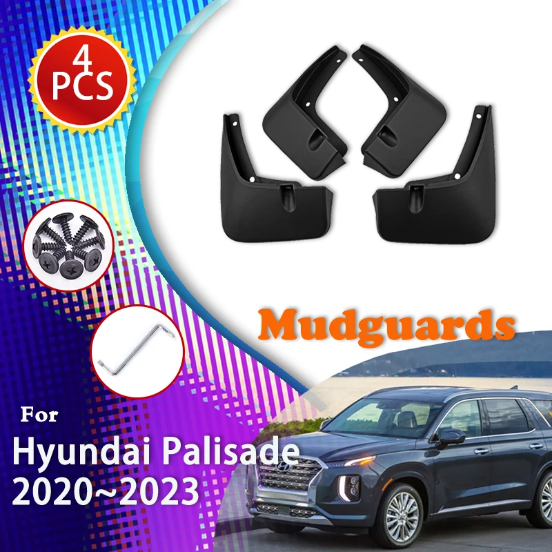 

4PCS Front And Rear Fenders For Hyundai Palisade LX2 2020 2021 2022 2023 Mud Flap Mudguard Splash Guard Car Auto Accessories