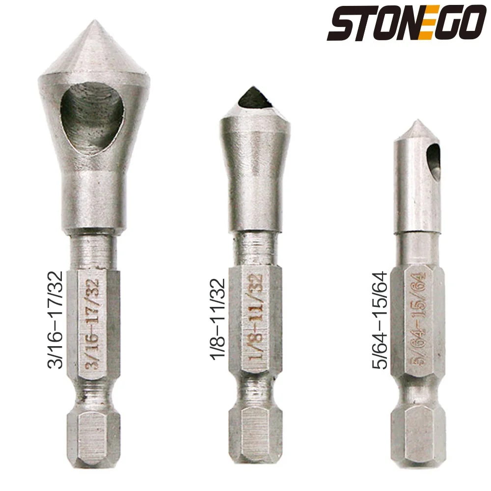 STONEGO 3PCS 90 Degrees Countersink Bit Deburring Drill Bits Tapper Hole Cutter Hand Tools Wood Soft Metal Plastic Chamfer
STONEGO 3PCS 90 Degrees Countersink Bit Deburring Drill Bits Tapper Hole Cutter Hand Tools Wood Soft Metal Plastic Chamfer