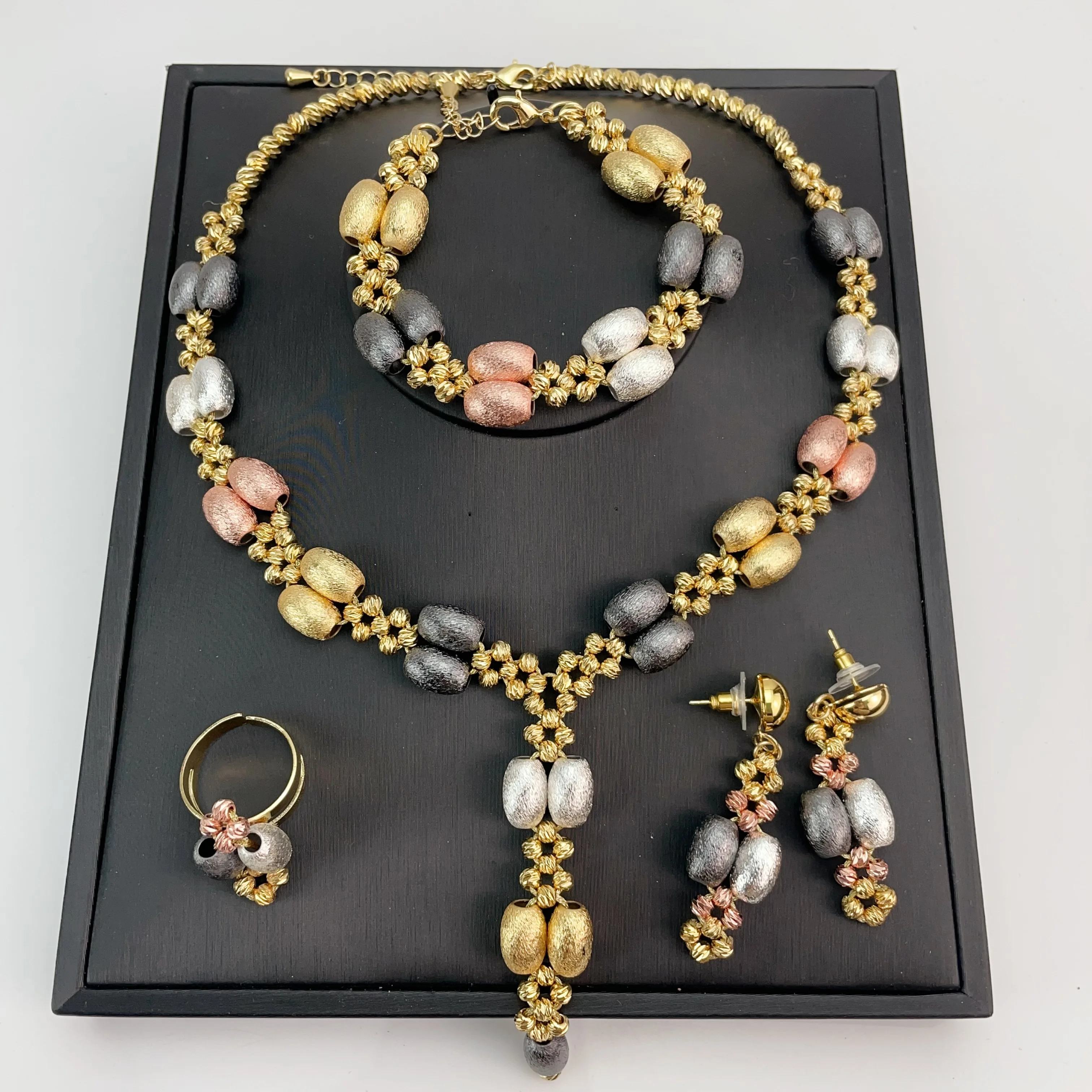 Fashion Dubai Gold Plated Beads Necklaces Earrings Rings Fine Jewelry Sets For Women Wedding Party Jewelry Gifts 1 Mallzona A308d832177c24169a9db289c1976f7a1i Fashion Dubai Gold Plated Beads Necklaces Earrings Rings Fine Jewelry Sets For Women Wedding Party Jewelry Gifts Mallzona
