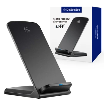 디지지 15W 듀얼코일 스탠드 고속 무선충전기 상품 이미지