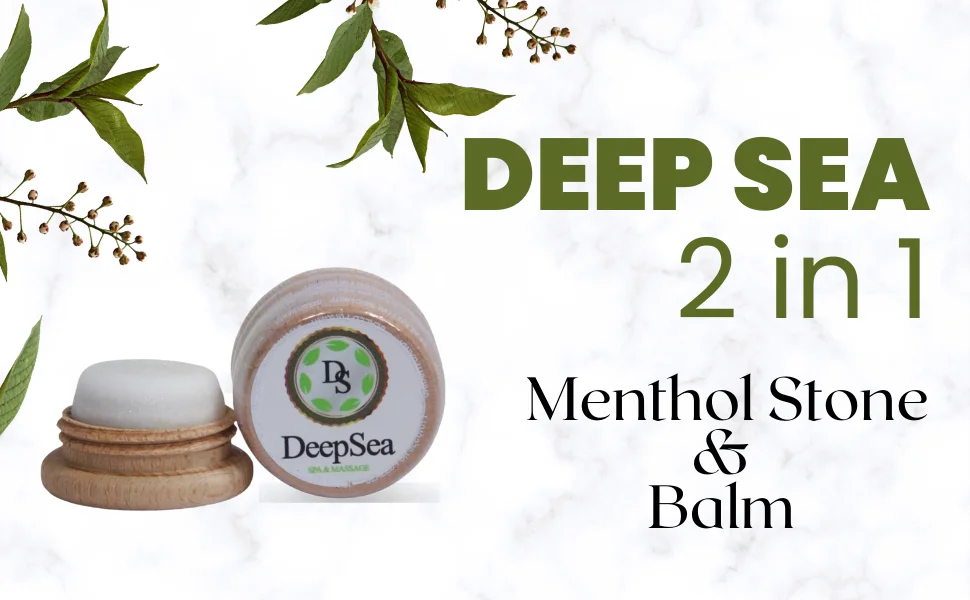 DEEP SEA 2 in 1 Menthol Stone and Balm | 100% Natural Menthol Crystal and Essential Oils for Pain, Stress,
DEEP SEA 2 in 1 Menthol Stone and Balm | 100% Natural Menthol Crystal and Essential Oils for Pain, Stress,