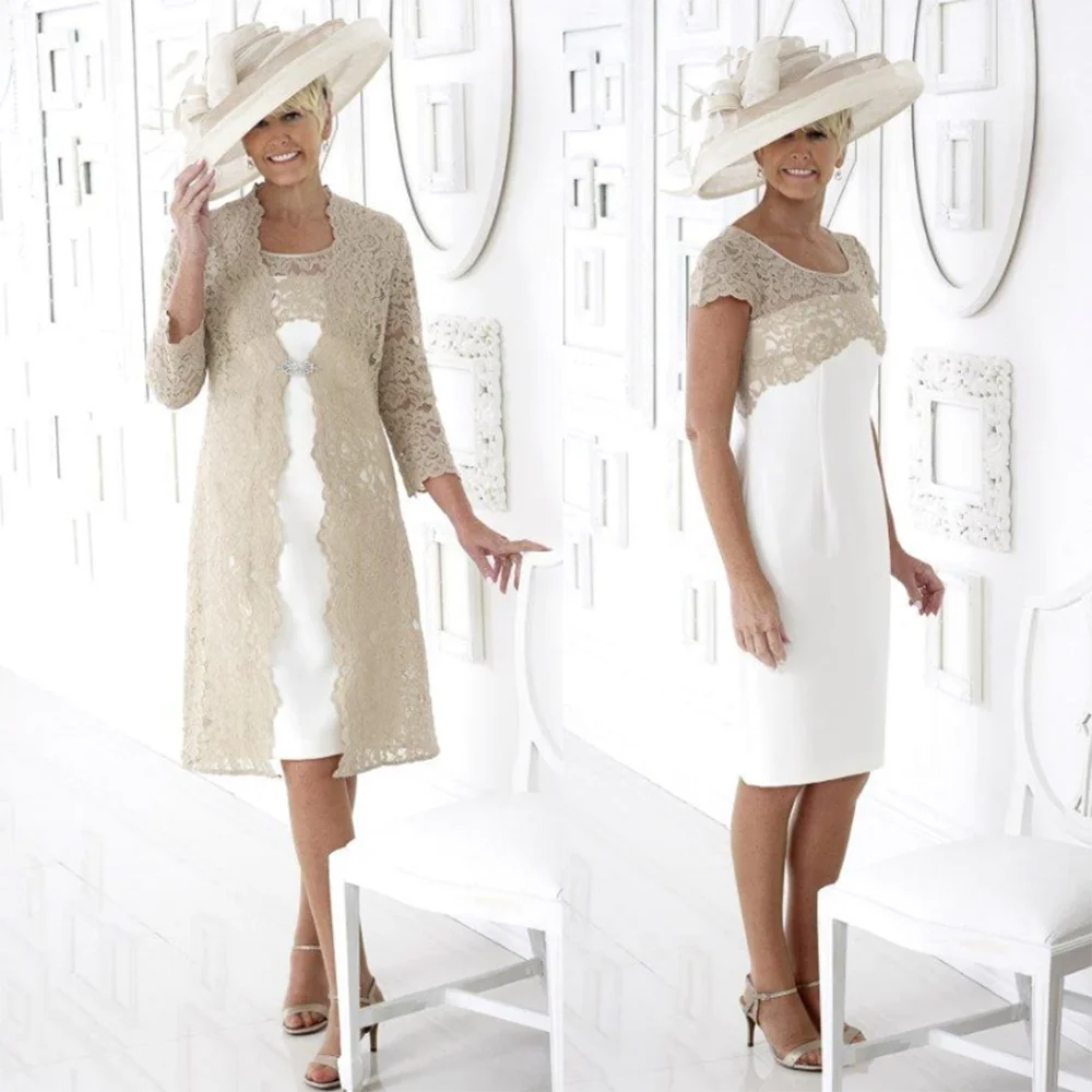 Champagne Lace Mother Of The Bride Dresses With Jacket Two Pieces Mother's Gowns For Prom Party Long Evening Plus Size
Champagne Lace Mother Of The Bride Dresses With Jacket Two Pieces Mother's Gowns For Prom Party Long Evening Plus Size