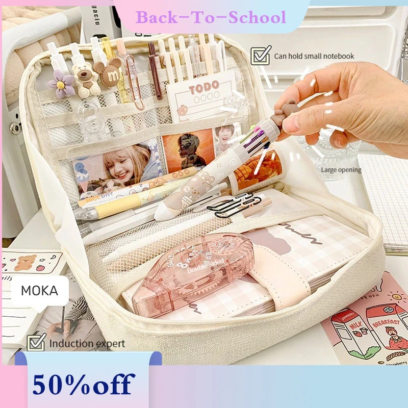 Canvas Pencil Cases Large Capacity Pen Bag Pencil Pouch Multi-functional Desk Organizer School Bags Organizer For Office Grey
Canvas Pencil Cases Large Capacity Pen Bag Pencil Pouch Multi-functional Desk Organizer School Bags Organizer For Office Grey