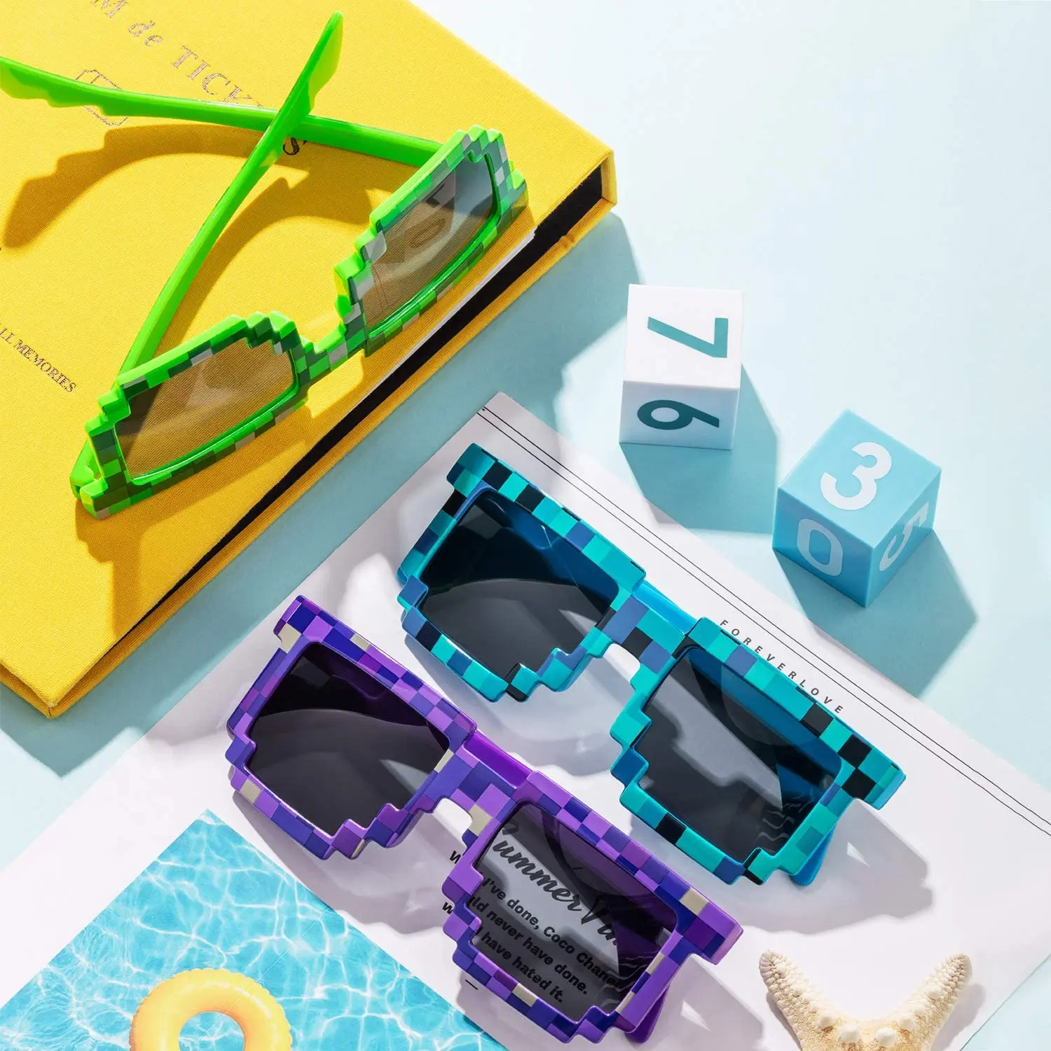Fashion Sunglasses Adults Kids Cosplay Action Game Toy Cartoon Vintage Glasses Square Pixel Mosaic Glasses Children Toys Gift
Fashion Sunglasses Adults Kids Cosplay Action Game Toy Cartoon Vintage Glasses Square Pixel Mosaic Glasses Children Toys Gift