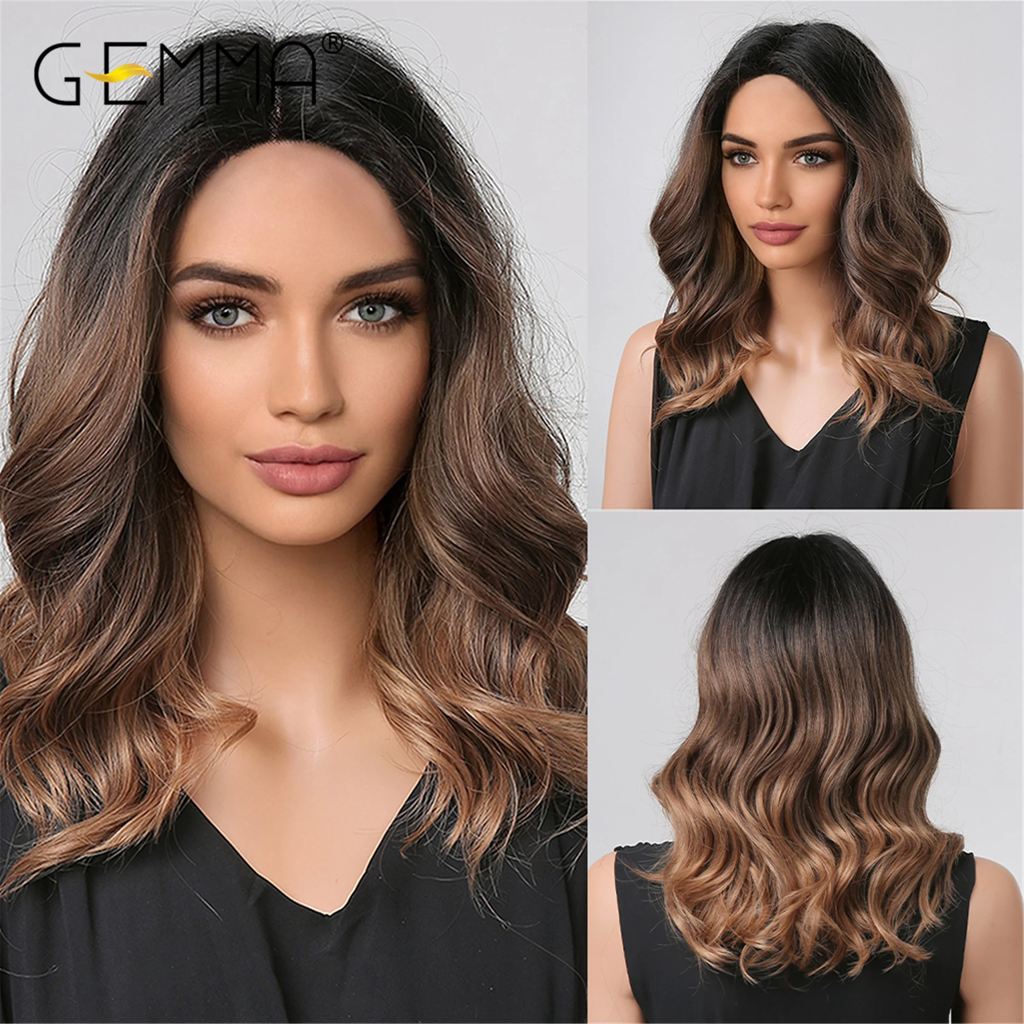 GEMMA Medium Black Brown Wavy Synthetic Natural Hair Highlight Grey Wigs for Women Afro Wigs with Bangs Wigs Heat Resistant
GEMMA Medium Black Brown Wavy Synthetic Natural Hair Highlight Grey Wigs for Women Afro Wigs with Bangs Wigs Heat Resistant