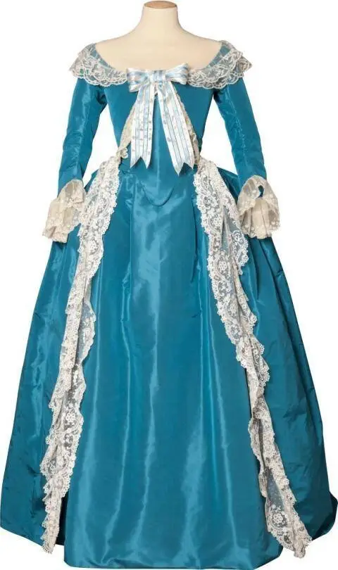 

Marie Antoinette queen ball gown medieval victorian rococo blue ball gown princess wedding dress Civil War Southern Belle Dress