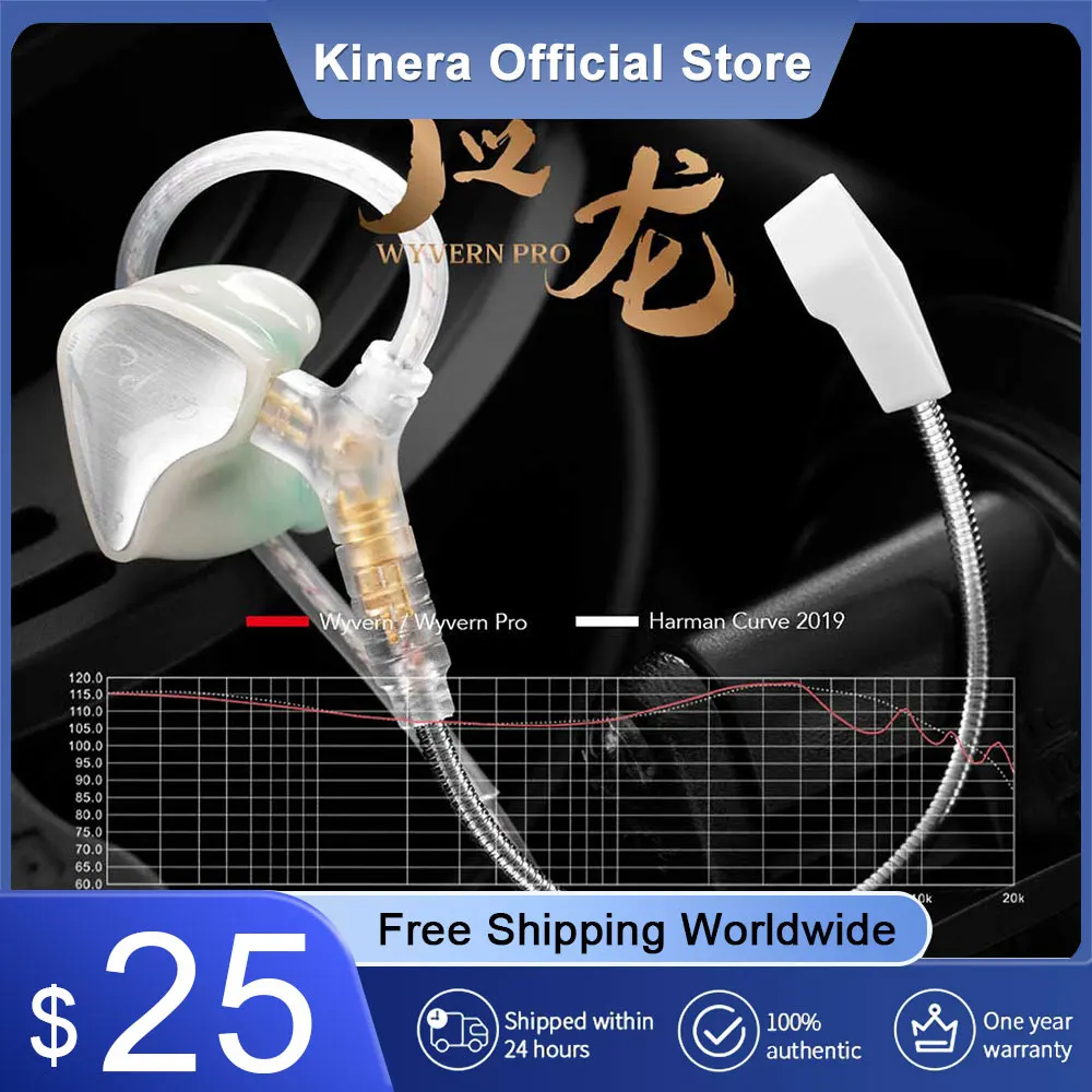 

Kinera Celest Wyvern Pro In Ear Earphone Cable With Detachable Boom Microphone IEM Audio Pickup Gaming Livestreaming Mic Headset