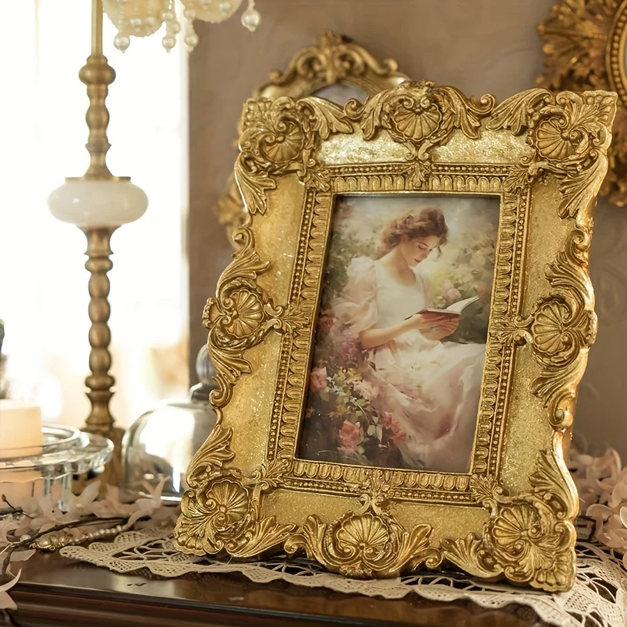 Heavy 4x6inch Golden Glam Antique Vintage Photo Frame Tabletop/Wall Hanging Display Picture Frame Home Decor Wall Decor
Heavy 4x6inch Golden Glam Antique Vintage Photo Frame Tabletop/Wall Hanging Display Picture Frame Home Decor Wall Decor