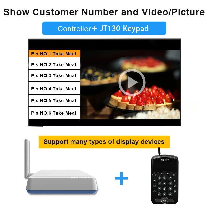 TM-100 Video Queue Management Wireless Pager Calling System For Restaurants Equipment Coffee Food Truck Hookah
TM-100 Video Queue Management Wireless Pager Calling System For Restaurants Equipment Coffee Food Truck Hookah