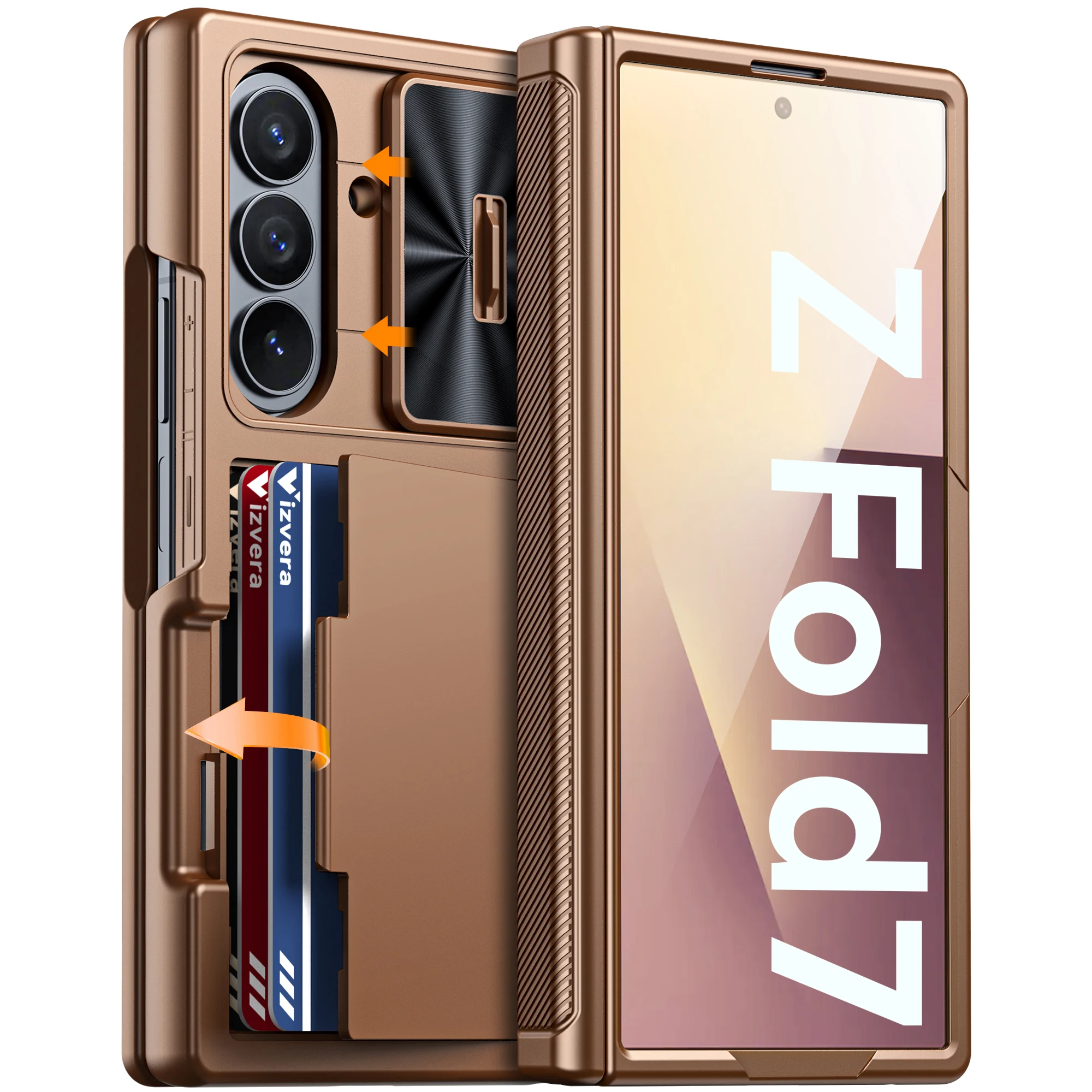 Titan Guard Galaxy Z Fold 7 Case With RFID Card holder Wallet Plus Hinge & Camera Cover Titan Guard Galaxy Z Fold 7 Case With RFID Card holder Wallet Plus Hinge & Camera Cover