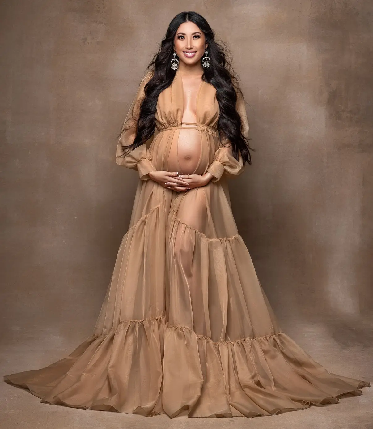 Chocolate Maternity Dresses for Photoshoot Elegant Party Dress Babyshower Sleepwear Women Robes Pregnancy Dress Vestido
Chocolate Maternity Dresses for Photoshoot Elegant Party Dress Babyshower Sleepwear Women Robes Pregnancy Dress Vestido