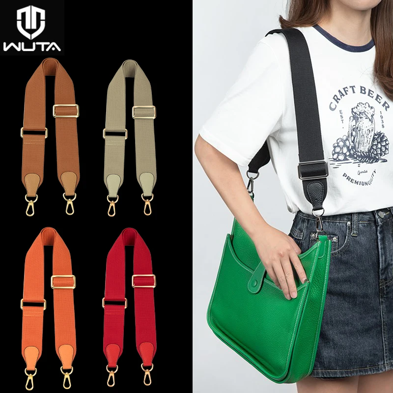 

WUTA Bag Strap For Hermes Evelyn Bags Canvas Shoulder Crossbody Straps Belt Replacement Adjustable 100-110cm Bag Accessories