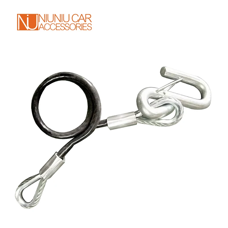 Trailer Safety Cables Spring Chain Rope With One S Hooks Capacity 3500LBS Stretch Length 70cm
Trailer Safety Cables Spring Chain Rope With One S Hooks Capacity 3500LBS Stretch Length 70cm