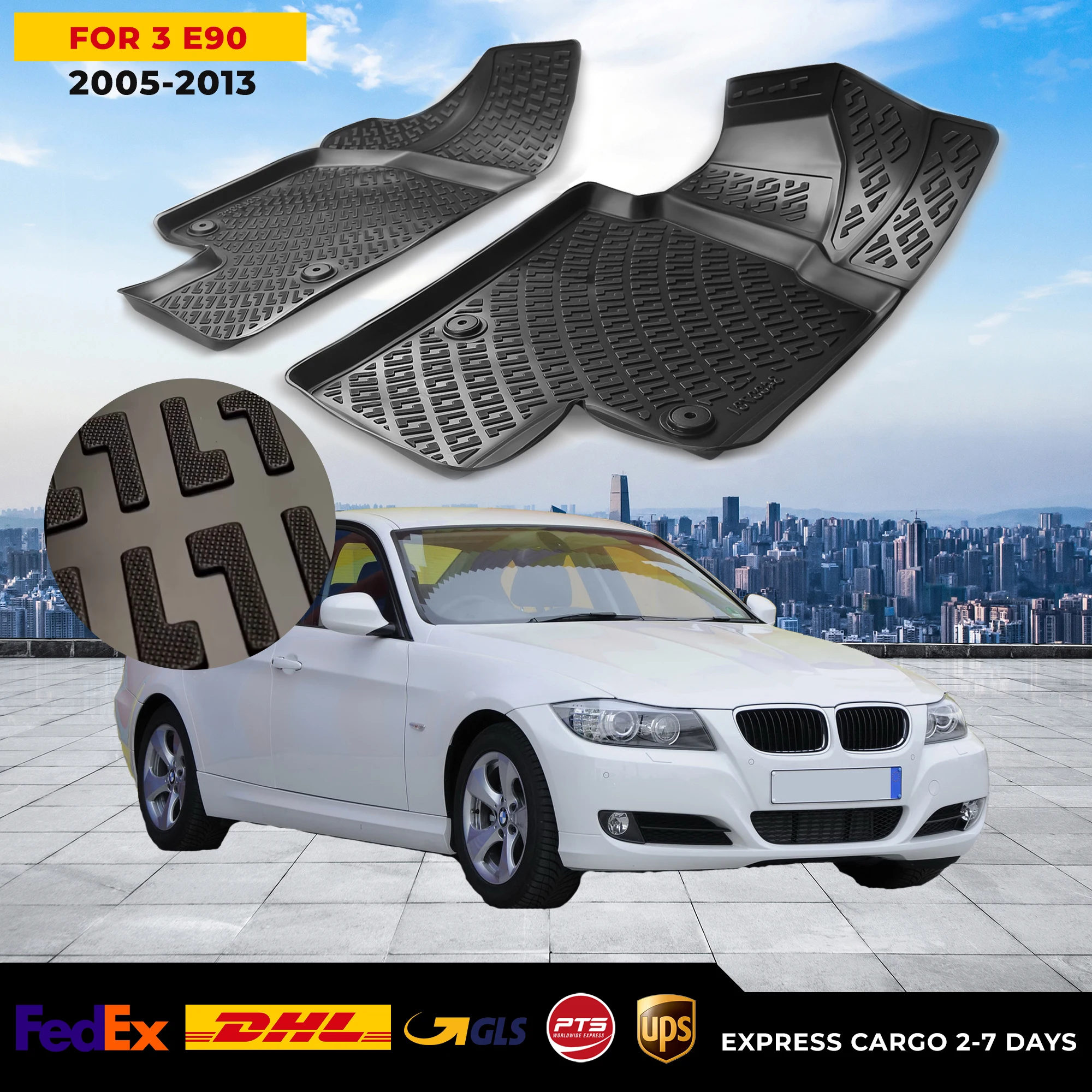 3D Car Floor Liner For BMW Series 3 E90 2005-2013 Waterproof Special Foot Pad Fully Surrounded Mat Accessories Rugs Non-slip
3D Car Floor Liner For BMW Series 3 E90 2005-2013 Waterproof Special Foot Pad Fully Surrounded Mat Accessories Rugs Non-slip