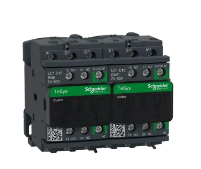 LC2D12BNE = LC1D12BNE * 2 + LAD9V2 TeSys D контактор заднего хода-3P-= 440 В-12 A AC-3 - 24...60 В переменного/постоянного тока катушка 
LC2D12BNE = LC1D12BNE * 2 + LAD9V2 TeSys D контактор заднего хода-3P-= 440 В-12 A AC-3 - 24...60 В переменного/постоянного тока катушка