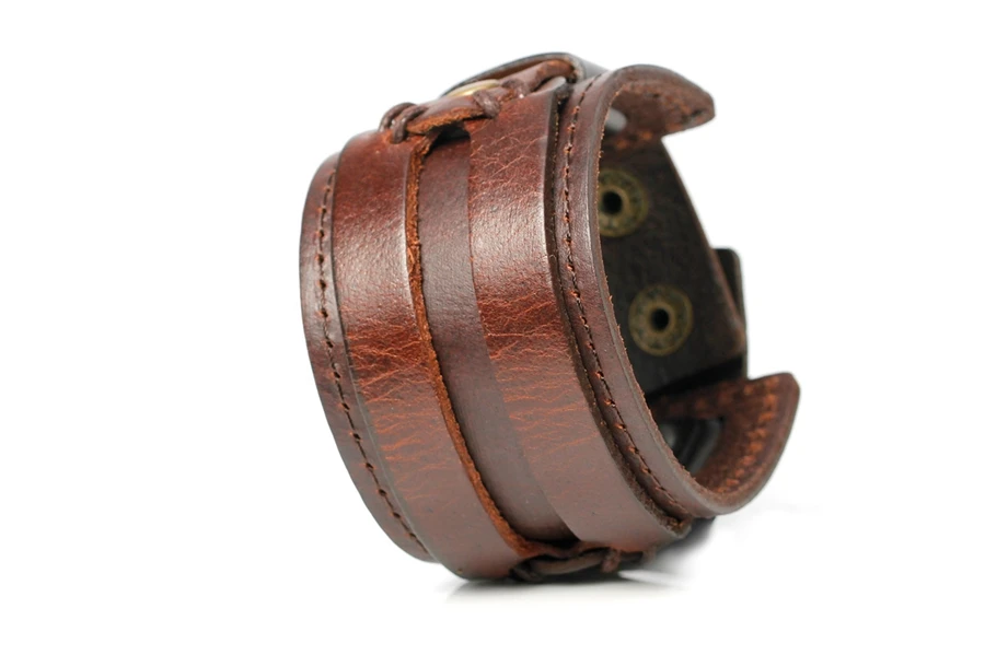 Tyo fecho duplo preto & marrom cor pulseira de couro do plutônio 18-20cm tamanho cinto pulseiras para festa de aniversário presente atacado Tyo fecho duplo preto & marrom cor pulseira de couro do plutônio 18-20cm tamanho cinto pulseiras para festa de aniversário presente atacado