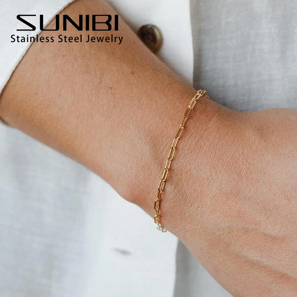 Браслет SUNIBI из нержавеющей стали 316L для женщин, Простой Тонкий браслет-цепочка, ювелирные изделия, Оптовая продажа/Прямая поставка
Браслет SUNIBI из нержавеющей стали 316L для женщин, Простой Тонкий браслет-цепочка, ювелирные изделия, Оптовая продажа/Прямая поставка