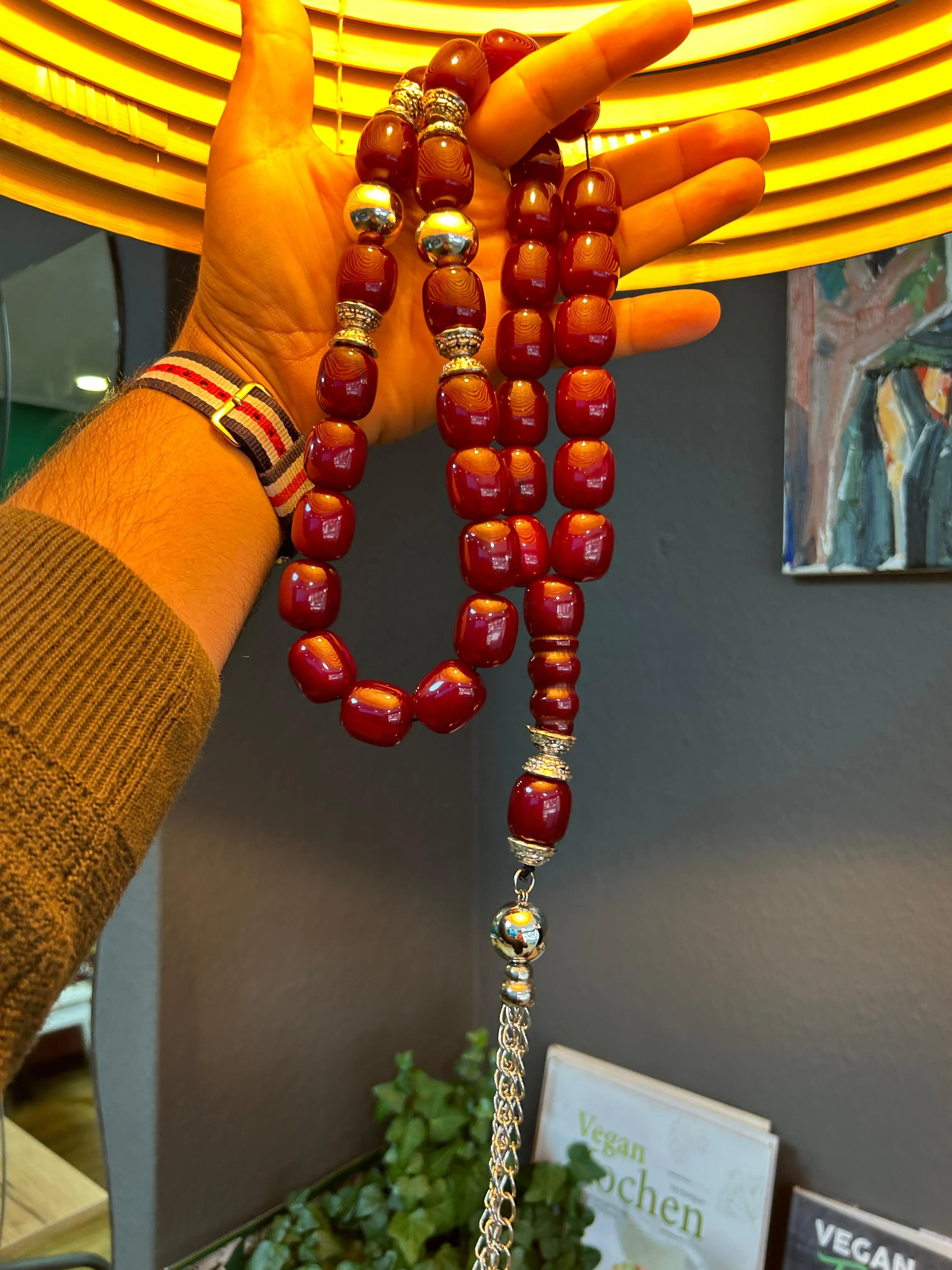 Bakelite Ottoman Rare Faturan Big Cherry German Amber Sandalous Misbaha Prayerbeads Rosary Tasbih Tesbih İslam Subha T35
Bakelite Ottoman Rare Faturan Big Cherry German Amber Sandalous Misbaha Prayerbeads Rosary Tasbih Tesbih İslam Subha T35