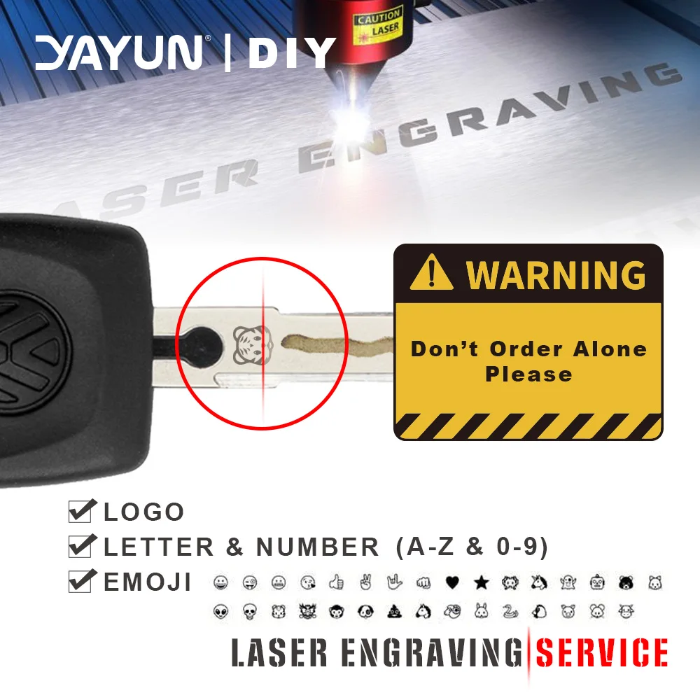 

YAYUN Extra Fee For Car Key Laser Engraving Service Please Contact With Us Before Purchase (!!!Don't Order Alone)
