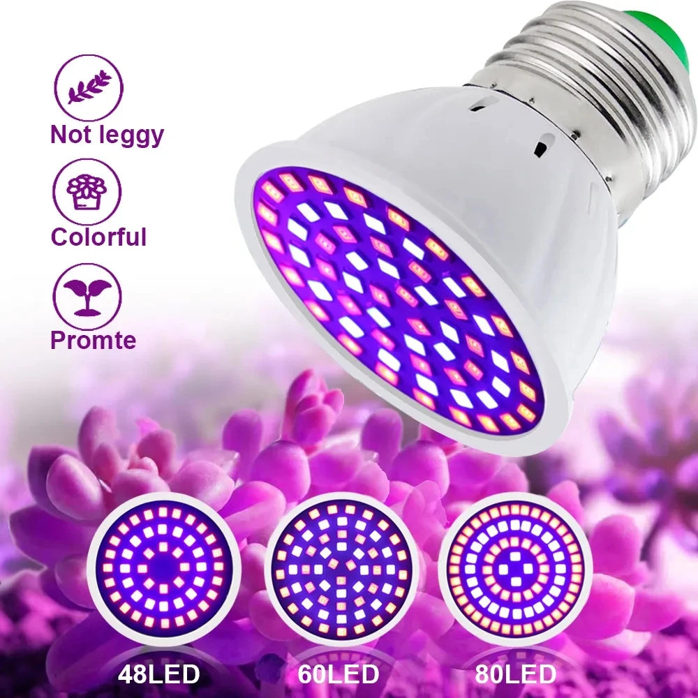 

Phyto Led E14 Hydroponic Growth Light E27 Led Grow Bulb Full Spectrum 220V UV Lamp Plant Flower Seedling Fitolamp