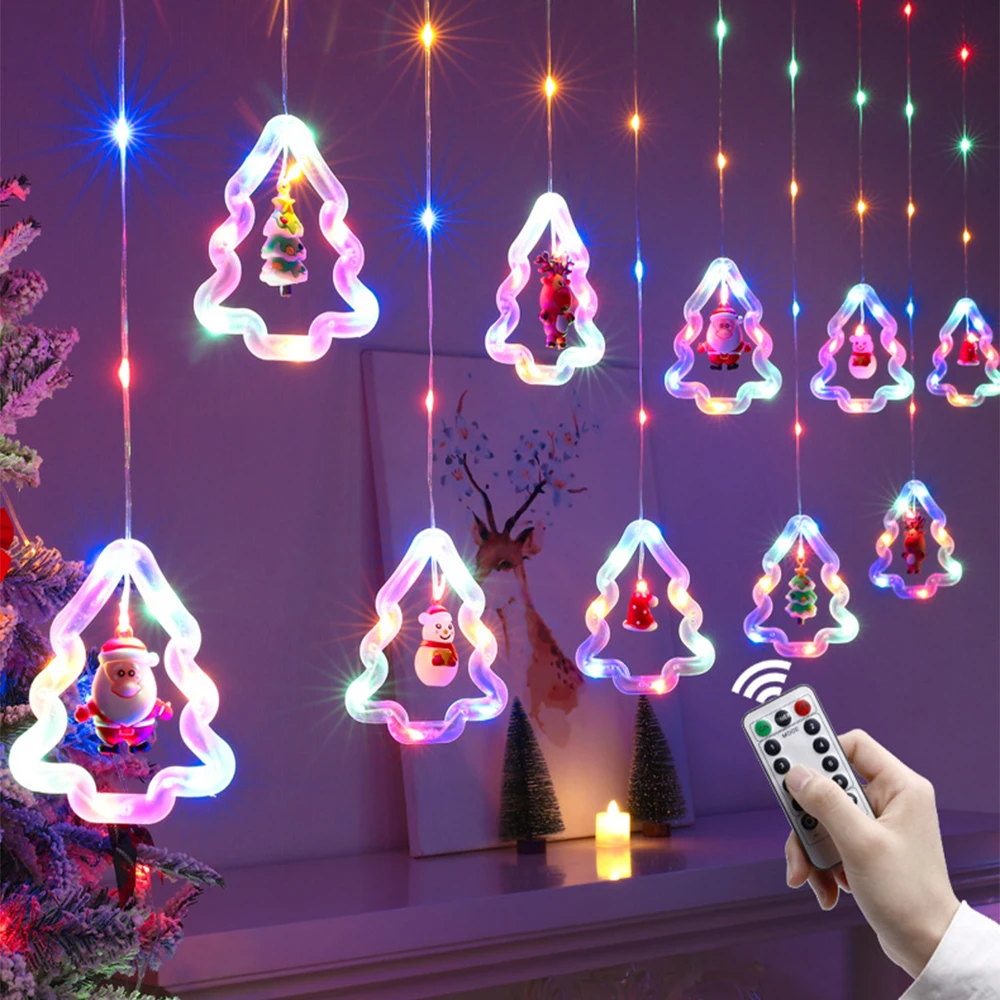 3M LED Curtain Garland Light For Christmas Decoration USB charge Remote Control Christmas Fairy Lights New Year Navidad Decor
3M LED Curtain Garland Light For Christmas Decoration USB charge Remote Control Christmas Fairy Lights New Year Navidad Decor