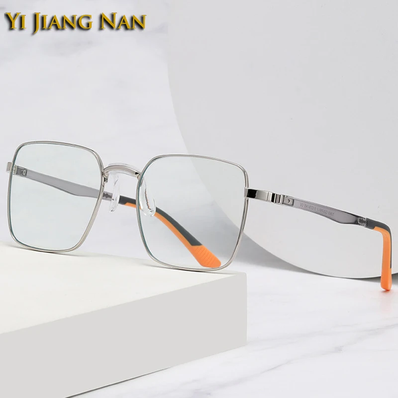

Women Square Eyewear Fashion Optical Glasses Frame Prescription Eyeglasses Spring Hinge Men Spectacles Long Temple 145mm