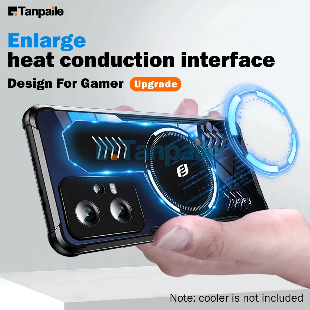 

Tanpaile Cooling Magnetic Case For Redmi Note 12 Pro 11T 12T POCO M4 PRO X4 GT Speed F5 X5 Magsafe Bumper Heat Dissipation Cover