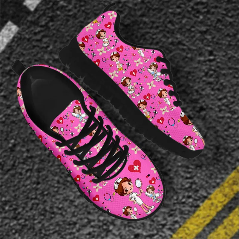 INSTANTARTS Kawaii Hospital Cartoon Nurse Girls Pattern Sneakers Breathable Lace-up Flat Shoes Outdoor Light Walking Footwear
INSTANTARTS Kawaii Hospital Cartoon Nurse Girls Pattern Sneakers Breathable Lace-up Flat Shoes Outdoor Light Walking Footwear