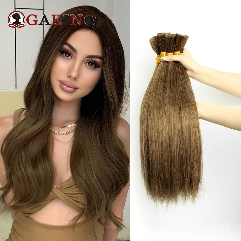 

Straight Bulk Hair For Braiding Human Hair Extensions Remy Indian Human Hair No Wefts 16#Color 16"-28" Straight Braids Hair