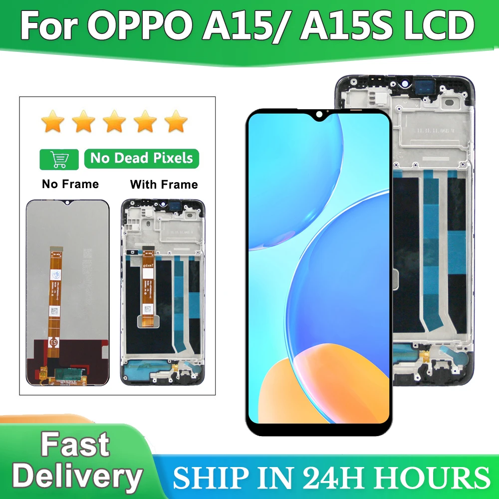 

6.52'' For OPPO A15 CPH2185 LCD Display Touch Screen Digitizer Assembly Replacement For OPPO A15s CPH2179 Display