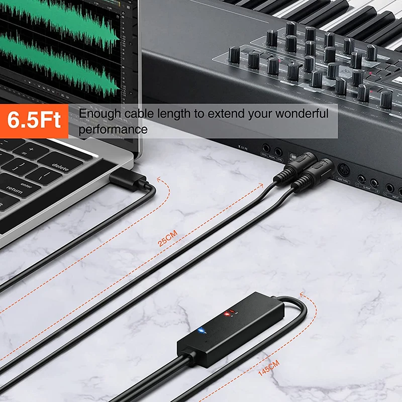 5 Pins MIDI Cable to usb USBC suitable Type-C MIDI Interface for ipad connection musical instrument Roland drum electronic drum 5 Pins MIDI Cable to usb USBC suitable Type-C MIDI Interface for ipad connection musical instrument Roland drum electronic drum