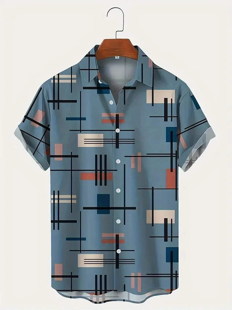 Men's Shirts Retro Style Geometric Pattern,Casual Short Sleeve Button Shirt With Pocket For 2024 Summer Holiday Beach Clothes
Men's Shirts Retro Style Geometric Pattern,Casual Short Sleeve Button Shirt With Pocket For 2024 Summer Holiday Beach Clothes