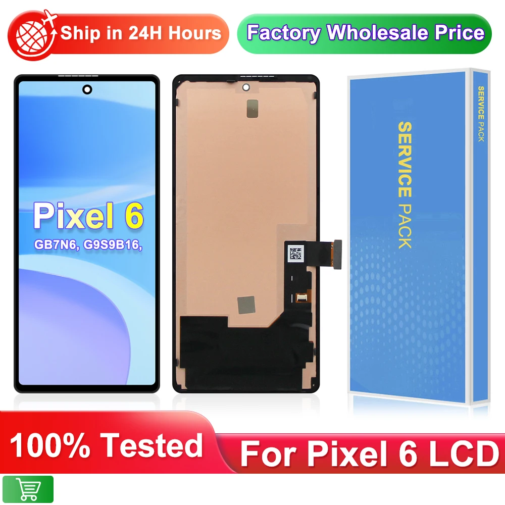 6.4“ Super AMOLED LCD For Google Pixel 6 Display Touch Screen Digitizer Assembly Replacement For Pixel 6 GB7N6 G9S9B16 +Frame
6.4“ Super AMOLED LCD For Google Pixel 6 Display Touch Screen Digitizer Assembly Replacement For Pixel 6 GB7N6 G9S9B16 +Frame