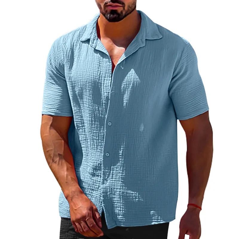 2023 New Men's Casual Blouse Cotton Linen Shirt Loose Tops Short Sleeve Tee Shirt summer Casual Handsome Men Shirts
2023 New Men's Casual Blouse Cotton Linen Shirt Loose Tops Short Sleeve Tee Shirt summer Casual Handsome Men Shirts