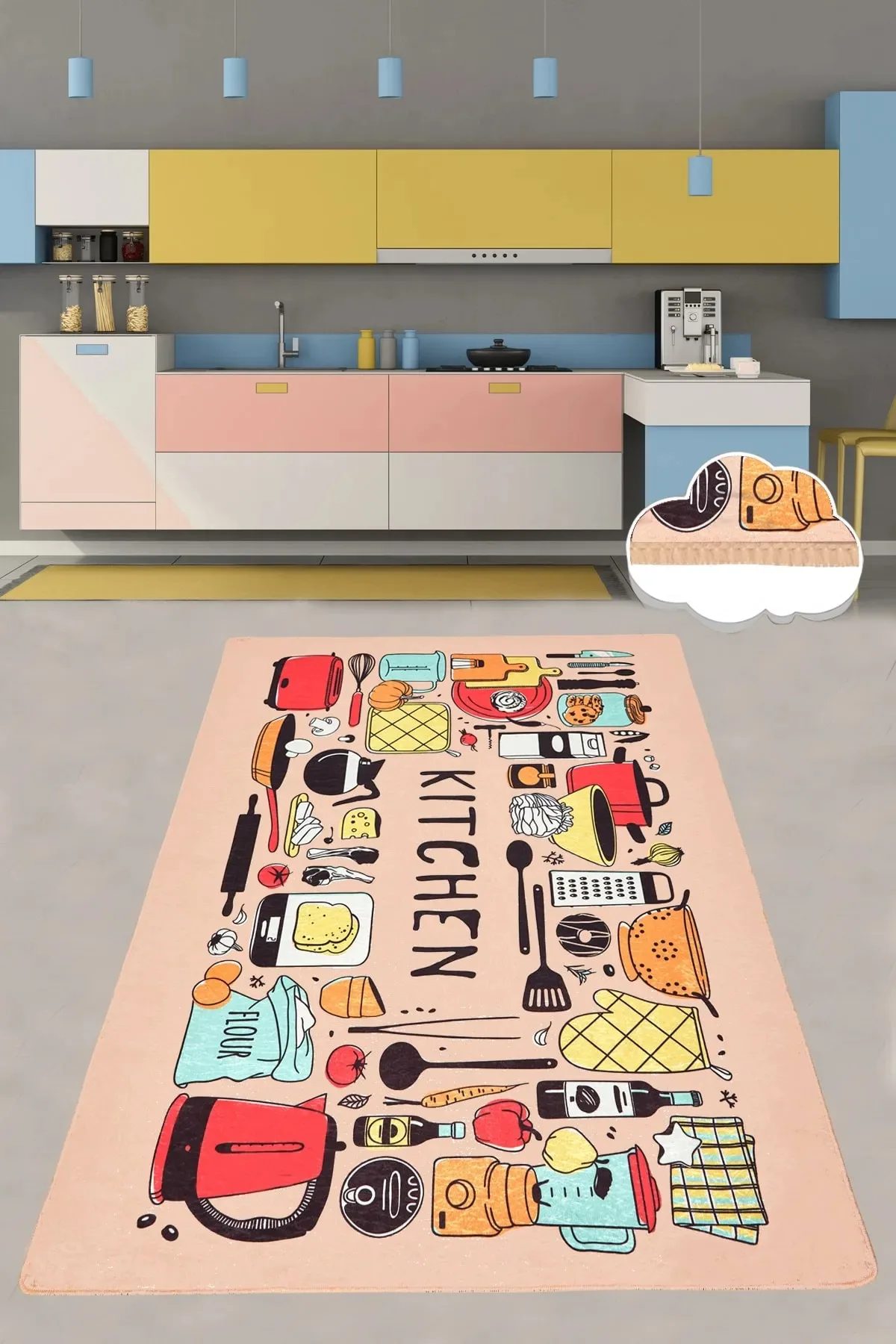 HAPPY LUNCH DJT Decorative Brand Washable Non-Slip Floor Carpet, Pile Height: 10 MM, Dimensions: 80x200 CM
HAPPY LUNCH DJT Decorative Brand Washable Non-Slip Floor Carpet, Pile Height: 10 MM, Dimensions: 80x200 CM