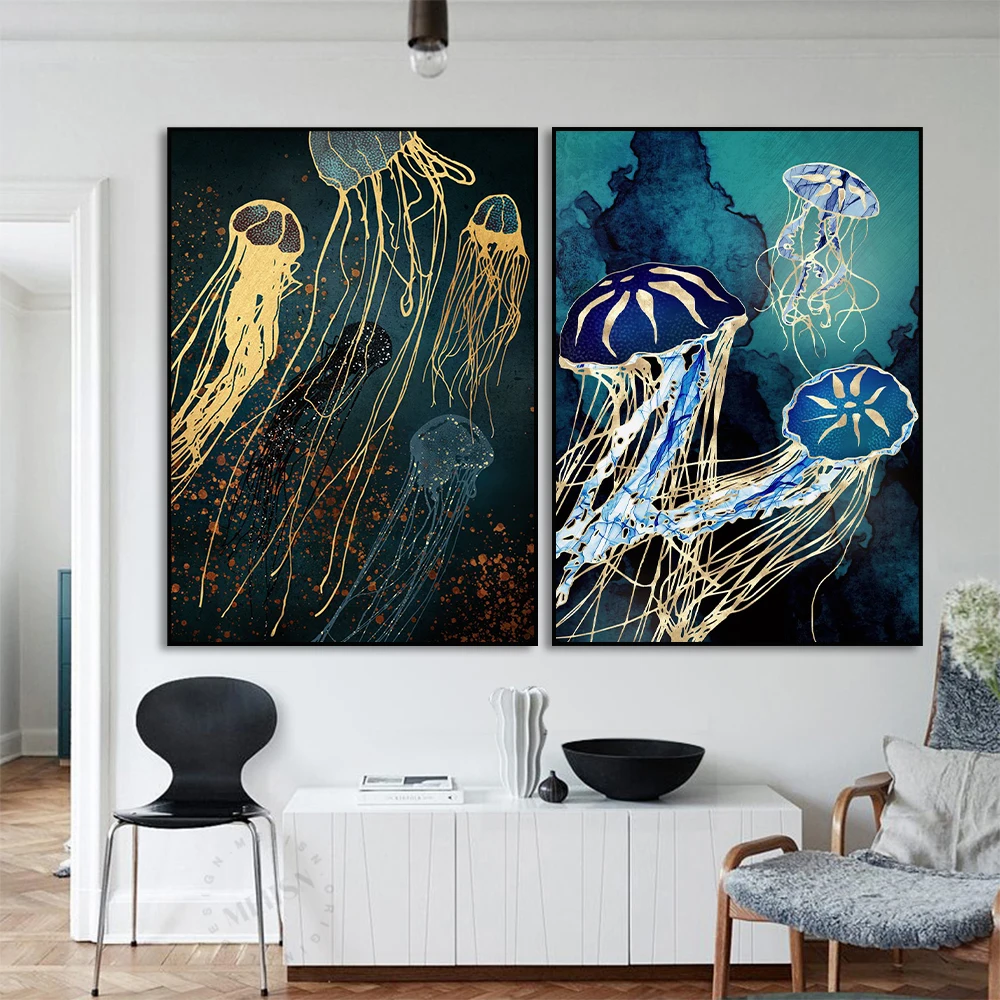Metal Jellyfish Animal Poster Print Wall Art Picture Canvas Painting Nordic Modern Home Decor Suitable For Living Room Bedroom
Metal Jellyfish Animal Poster Print Wall Art Picture Canvas Painting Nordic Modern Home Decor Suitable For Living Room Bedroom