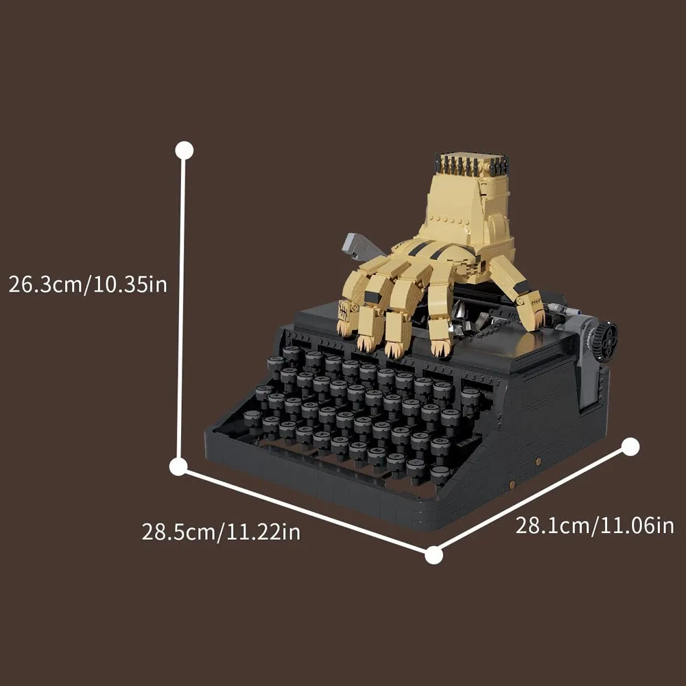 2330PCS Movie Wednesday Typewriter Model Building Set, Creative Modular Building Block Brick Toys Assembly Model Kit,Adults Gift 2330PCS Movie Wednesday Typewriter Model Building Set, Creative Modular Building Block Brick Toys Assembly Model Kit,Adults Gift