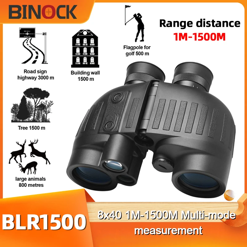 

BINOCK BLR1500 ranging telescope 1M-1500M laser Infrared 8X10 binoculars 905nm hunting camping hiking fishing porroRangefinders