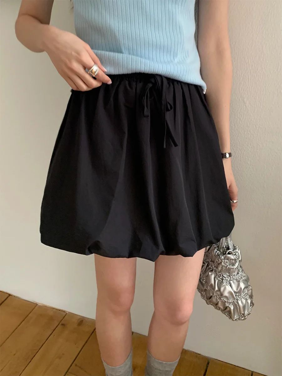 

H152 Bas Rock skirt banding pumpkin skirt balloon mini skirt spring summer skirt