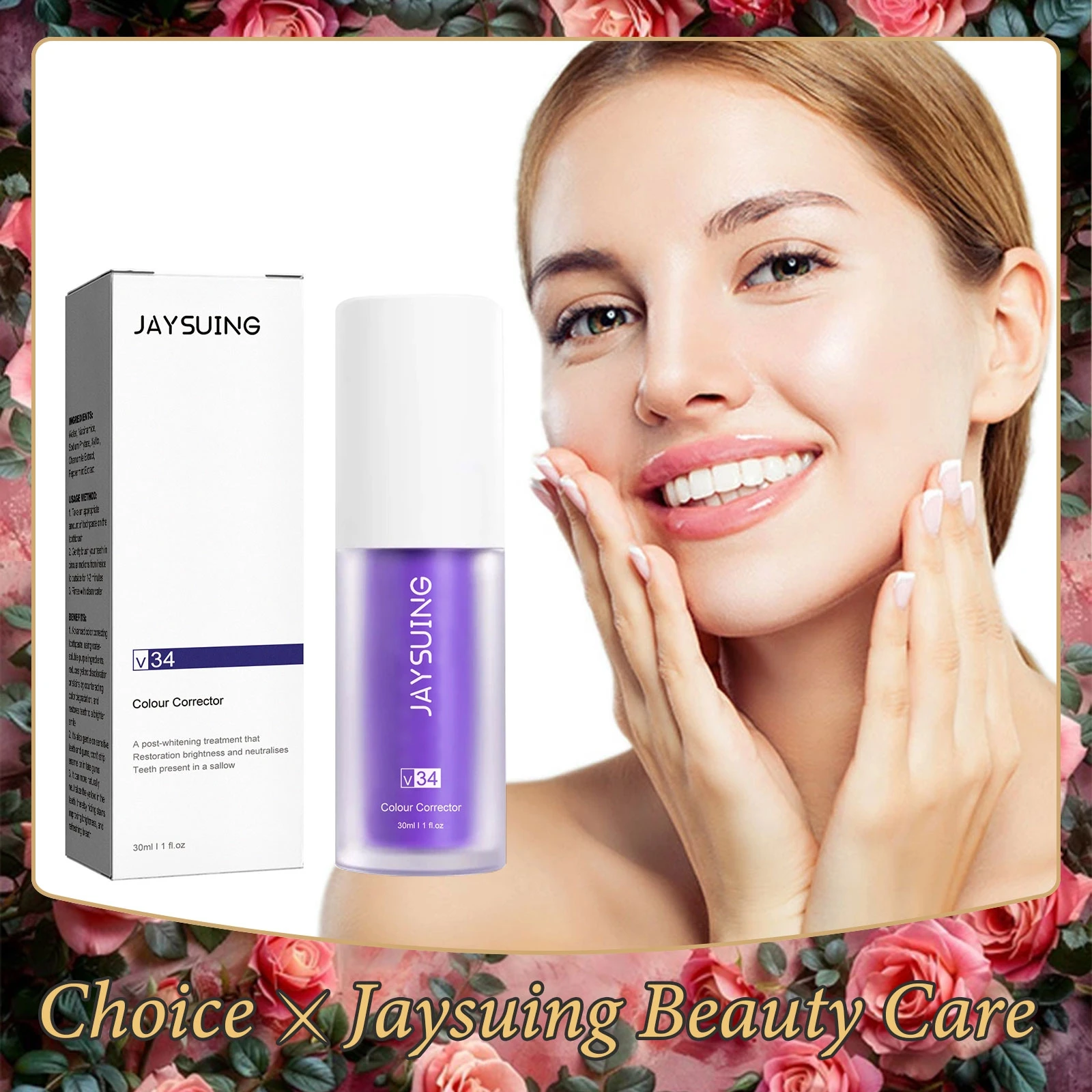 V34 Toothpaste Removal Plaque Stain Purple Corrector Teeth Reduce Yellowing Fresh Oral Gums Cleaning Care Whitening Tooth Paste
V34 Toothpaste Removal Plaque Stain Purple Corrector Teeth Reduce Yellowing Fresh Oral Gums Cleaning Care Whitening Tooth Paste