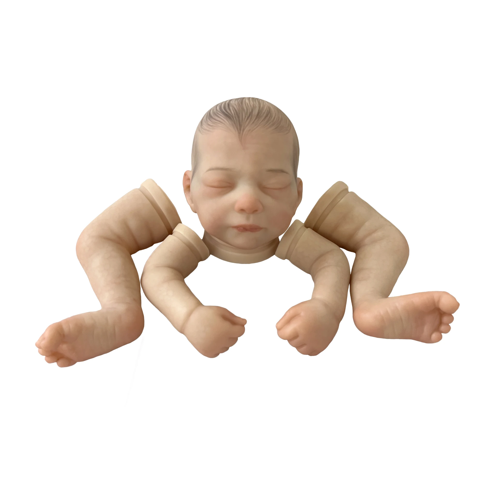 

18 Inch Bebe Reborn Kits Handmade Painted Lifelike Sleeping Reborn Doll Vinyl DIY Unassembled Kit Toy Boneca Kit Bebé Reborn